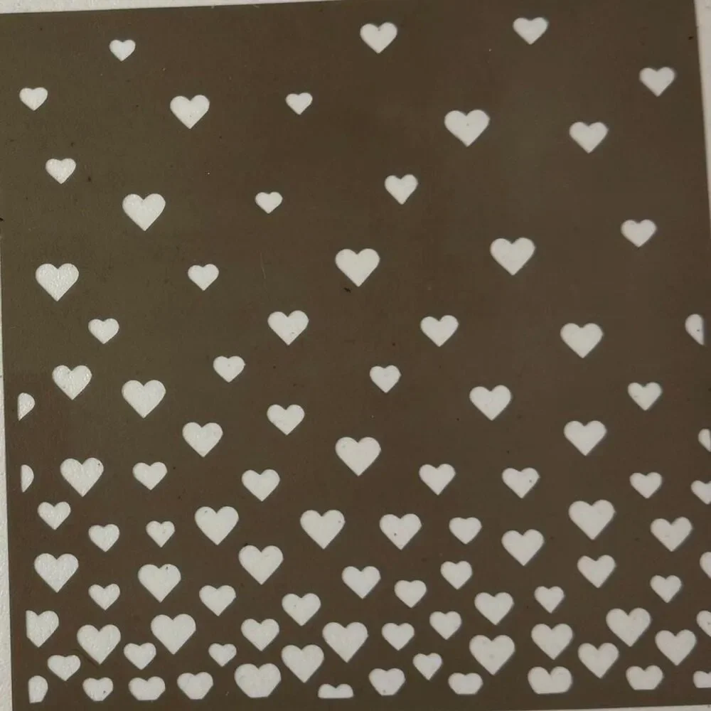 Stampin Up! Hearts & Stars Decorative Masks Stencils Scrapbook Crafting Cards